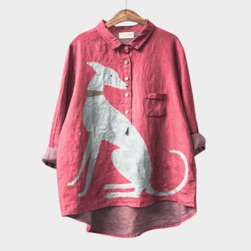 Heritage Pup Blouse – Pink| Oslo Éclat™